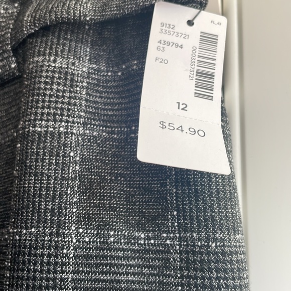 Reitmans wide leg grey plaid pants - Picture 4 of 10